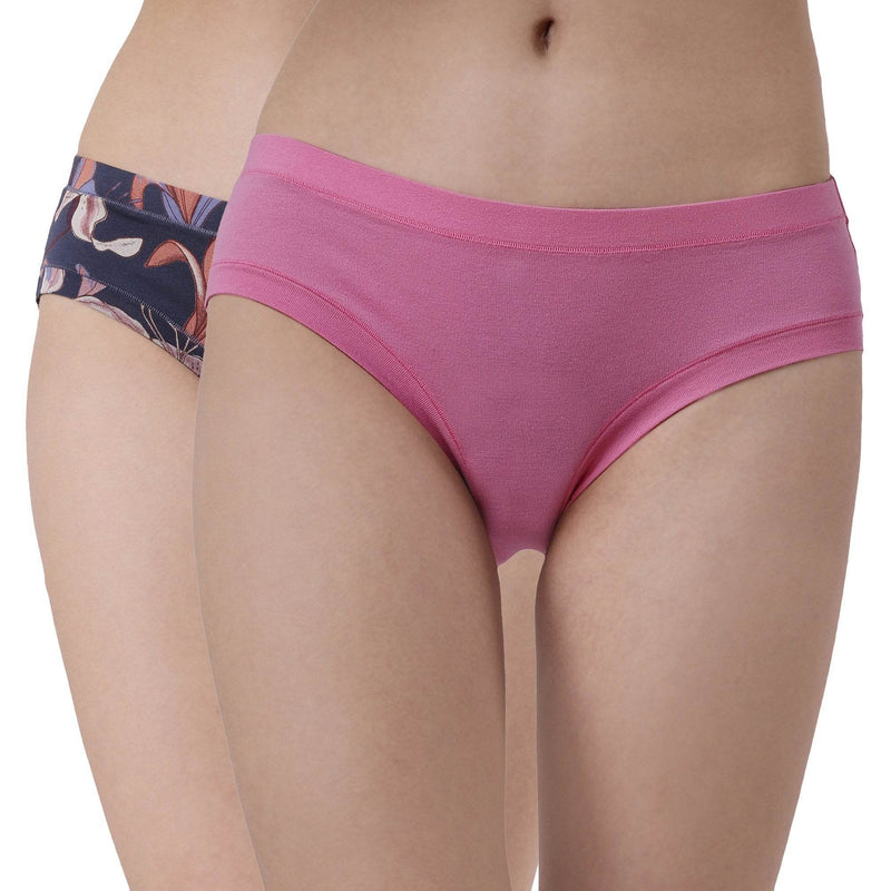 SOIE Woman - Mid Rise Stretch Cotton Seamless Full Coverage Shorty Panty (Pack of 2) - Panty -for Women