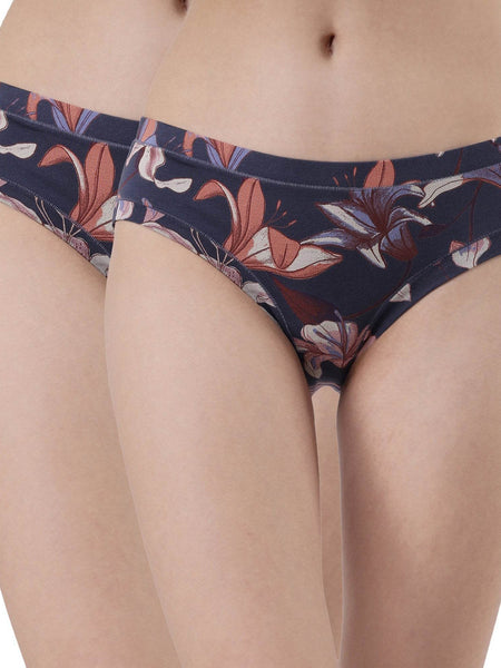 SOIE Woman - Mid Rise Stretch Cotton Seamless Full Coverage Shorty Panty (Pack of 2) - Panty -for Women