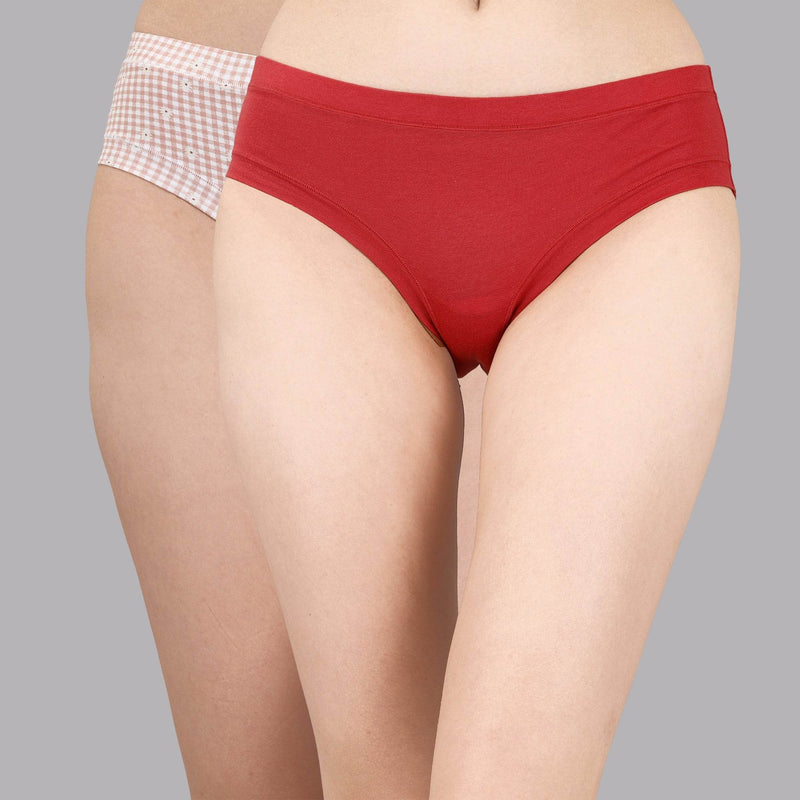SOIE Woman - Mid Rise Stretch Cotton Seamless Full Coverage Shorty Panty (Pack of 2) - Panty -for Women