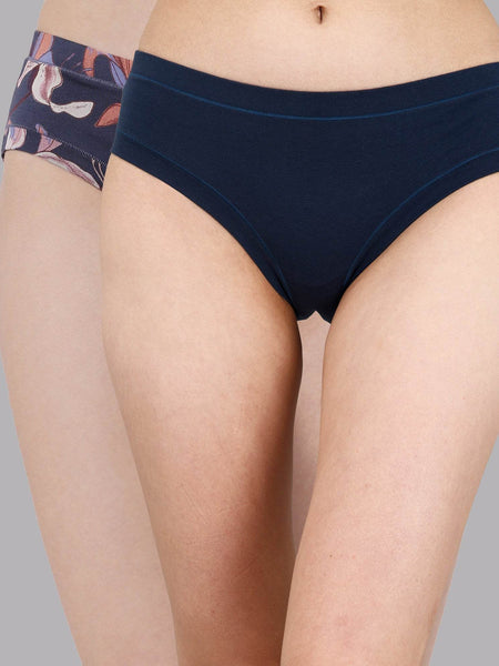SOIE Woman - Mid Rise Stretch Cotton Seamless Full Coverage Shorty Panty (Pack of 2) - Panty -for Women