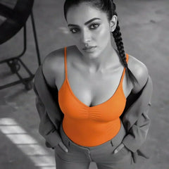 Neon Pop Body Suit- Orange
