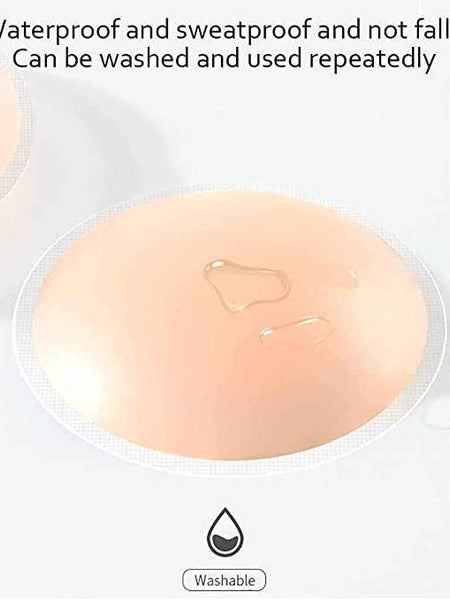 Medium Coverage Lightly Padded Silicon Stick-On Backless Push Up Bra