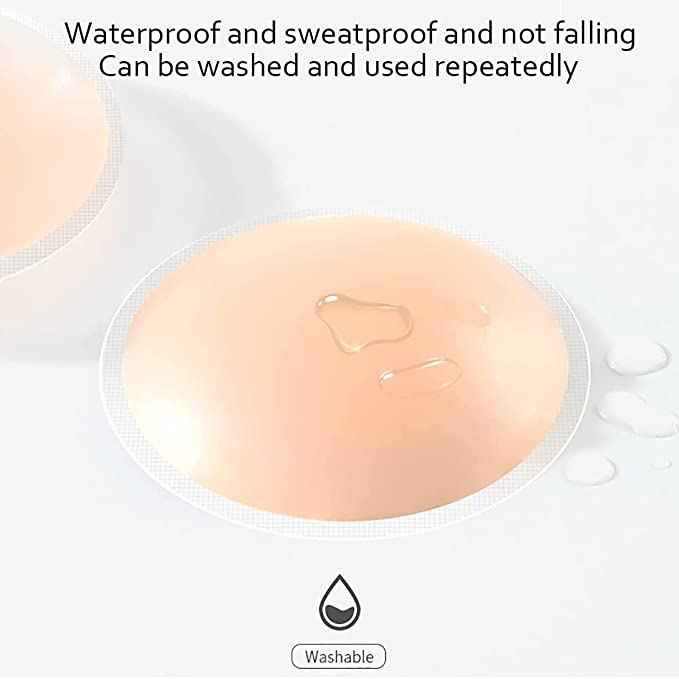 Medium Coverage Lightly Padded Silicon Stick-On Backless Push Up Bra