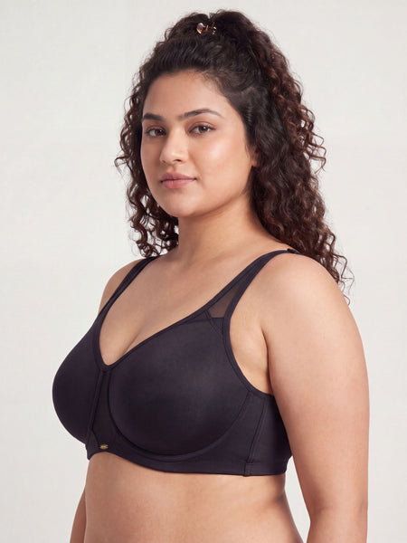 Non Padded Non wired Full Coverage Spacer Fabric Cups Minimiser T-Shirt Bra