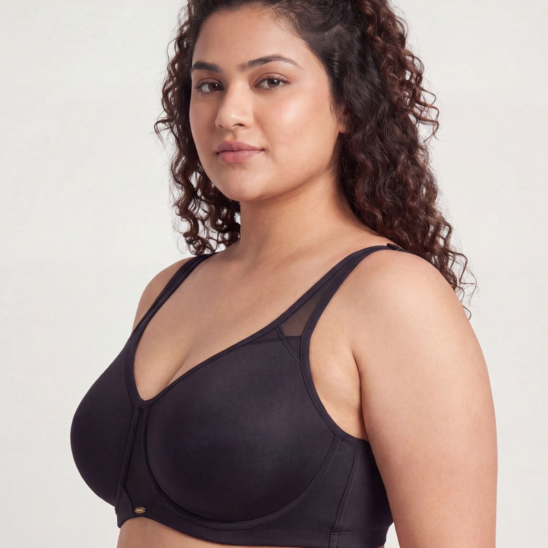 Non Padded Non wired Full Coverage Spacer Fabric Cups Minimiser T-Shirt Bra