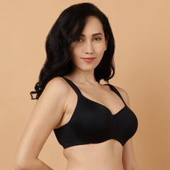 Padded Wired Full Coverage Seamless Cups Sweetheart Neckline Bra