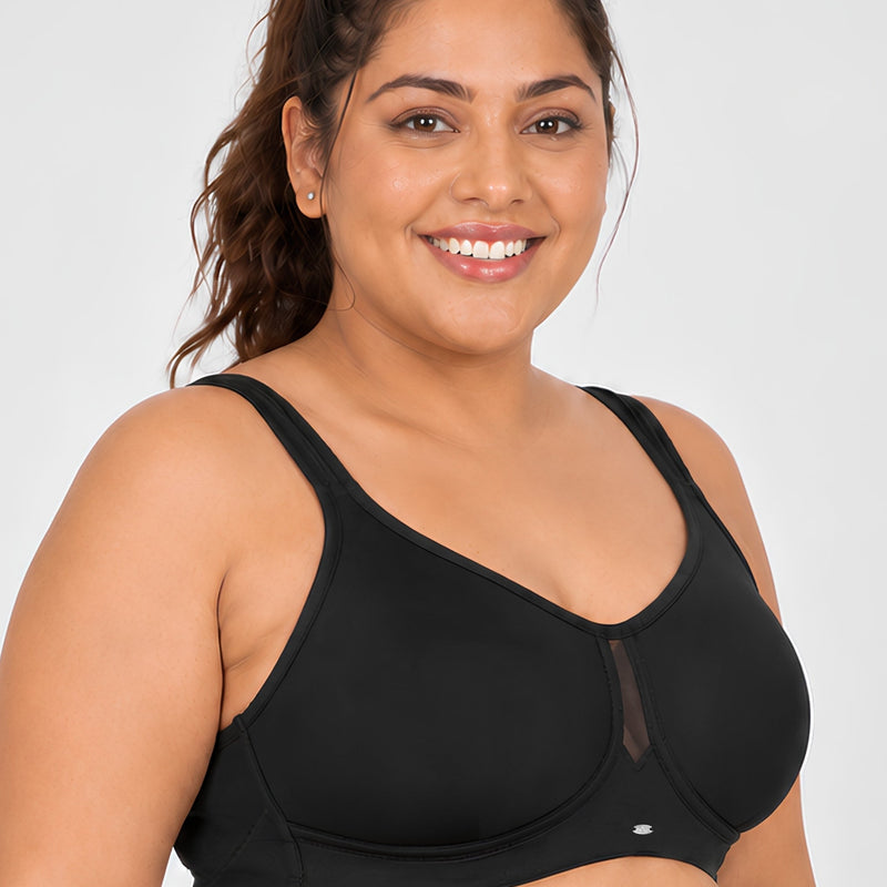 Full Coverage Minimizer Bra with No-Show Cups