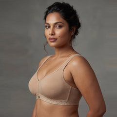 Non Padded Non Wired Stretch Cotton Full Coverage T-shirt Bra