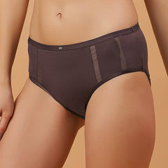 SOIE Woman - High Waist Full Coverage Mesh Panelled Brief - Panty -for Women