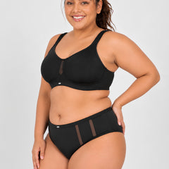 Full Coverage Minimiser Bra with High Waist Brief Set