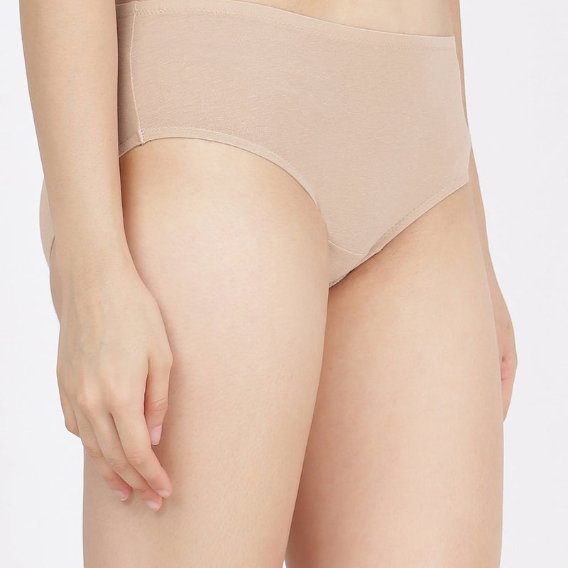 High Rise Full Coverage Cotton Modal Panty with Soft No-Mark Waistband
