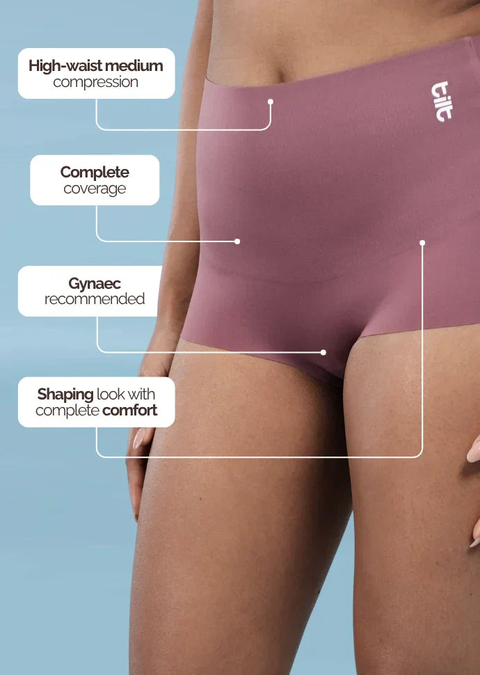 Set - Beige Minimiser Bra and Pink Shaper Underwear