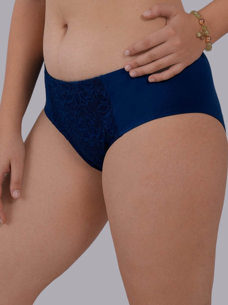 SOIE Woman - High Waist Full Coverage Lace Panty - Panty -for Women
