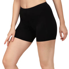 SOIE Woman - Solid Polyamide Spandex Mid Thigh Length Cycling Shorts (PACK of 2) - -for Women
