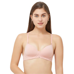 SOIE Woman - Semi/Medium Coverage Padded Non Wired T-shirt Bra with Detachable Straps - Bra -for Women