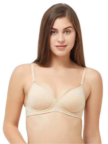 SOIE Woman - Semi/Medium Coverage Padded Non Wired T-shirt Bra with Detachable Straps - Bra -for Women