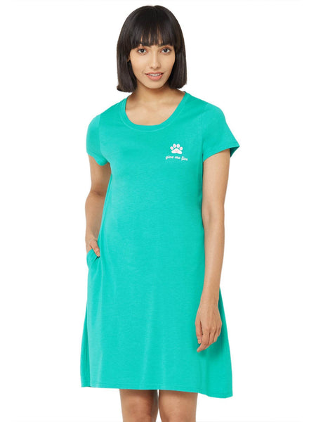 SOIE Woman - Half sleeve printed sleepshirt - -for Women