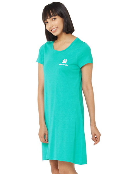 SOIE Woman - Half sleeve printed sleepshirt - -for Women