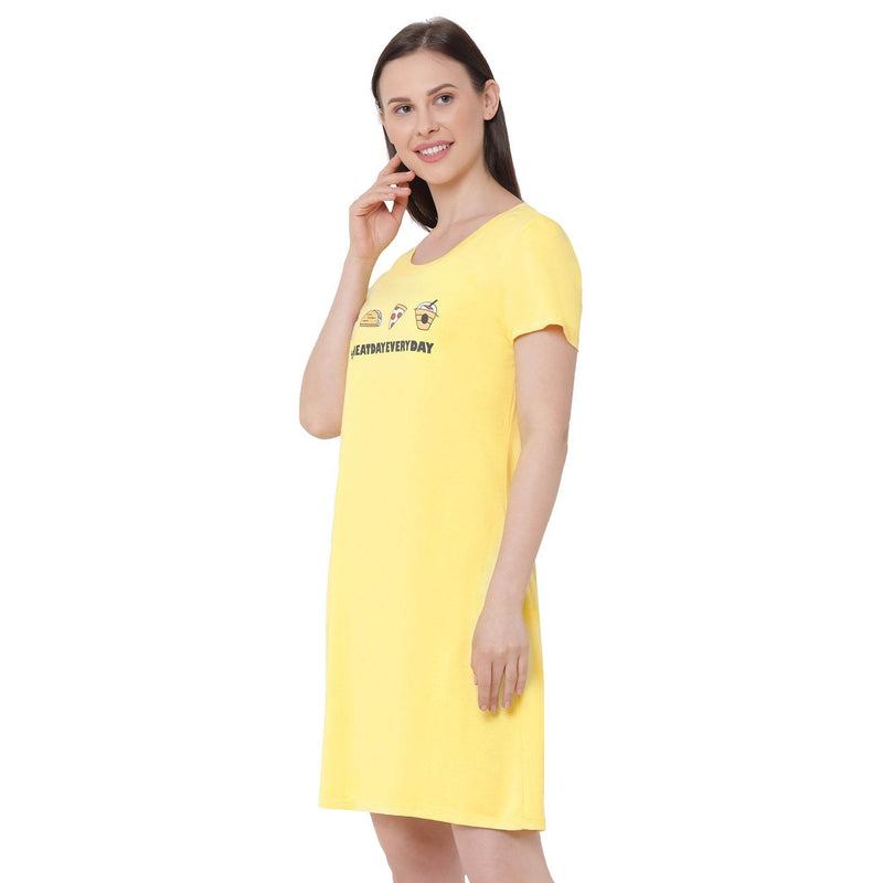 SOIE Woman - Half sleeve printed sleepshirt - -for Women
