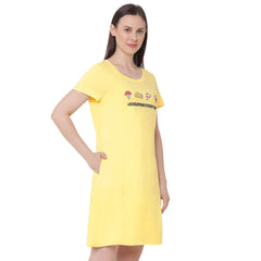 SOIE Woman - Half sleeve printed sleepshirt - -for Women