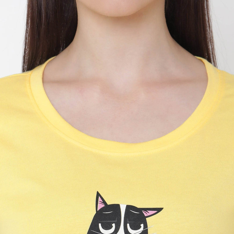 SOIE Woman - Half sleeve printed sleepshirt - -for Women