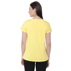 SOIE Woman - Half Sleeve Printed Soft Cotton Modal Lounge T-shirt - -for Women