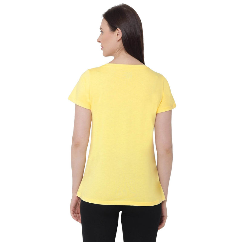 SOIE Woman - Half Sleeve Printed Soft Cotton Modal Lounge T-shirt - -for Women