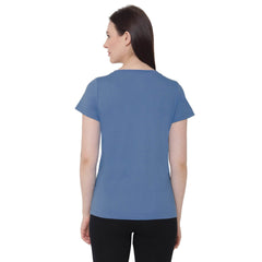 SOIE Woman - Half Sleeve Printed Soft Cotton Modal Lounge T-shirt - -for Women