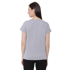 SOIE Woman - Half Sleeve Printed Soft Cotton Modal Lounge T-shirt - -for Women