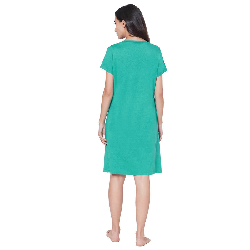 SOIE Woman - Half sleeve printed sleepshirt - -for Women