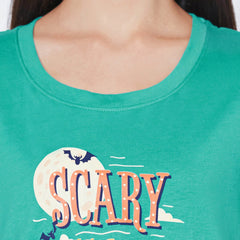 SOIE Woman - Half sleeve printed sleepshirt - -for Women