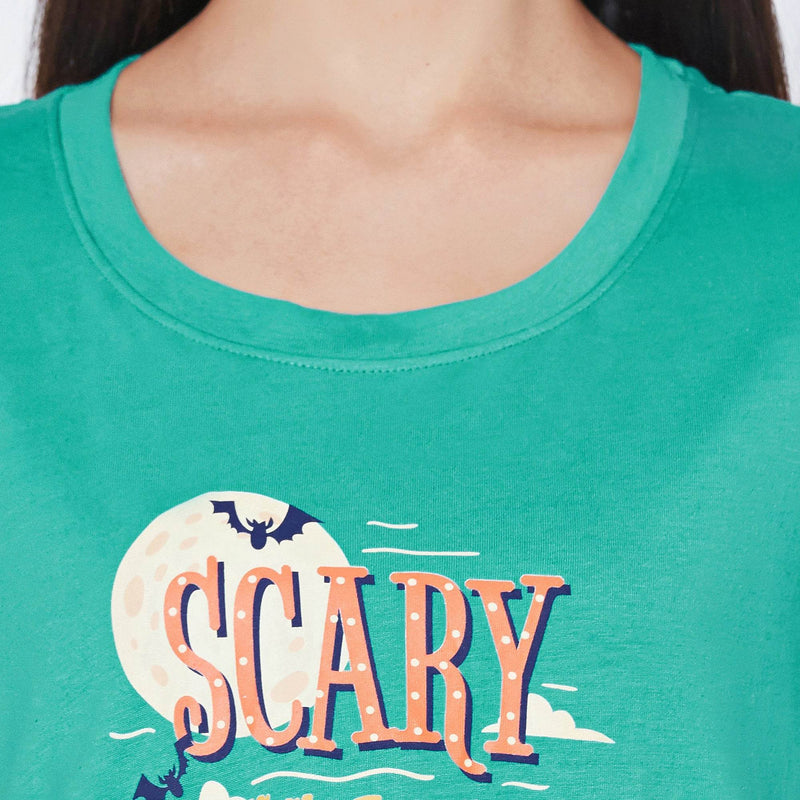 SOIE Woman - Half sleeve printed sleepshirt - -for Women