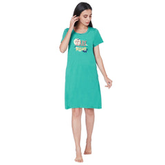SOIE Woman - Half sleeve printed sleepshirt - -for Women