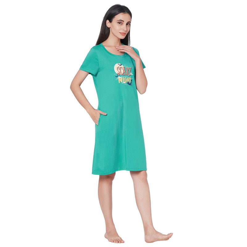 SOIE Woman - Half sleeve printed sleepshirt - -for Women