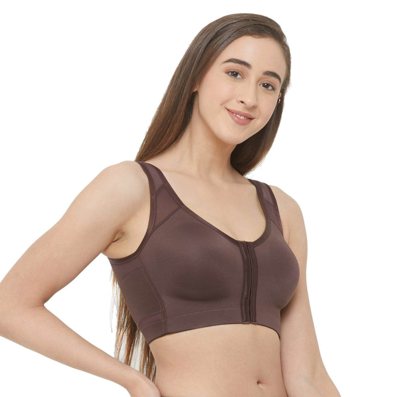 SOIE Woman - Front Closure Full Coverage Non Padded Non Wired Bra - -for Women