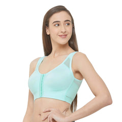 SOIE Woman - Front Closure Full Coverage Non Padded Non Wired Bra - -for Women