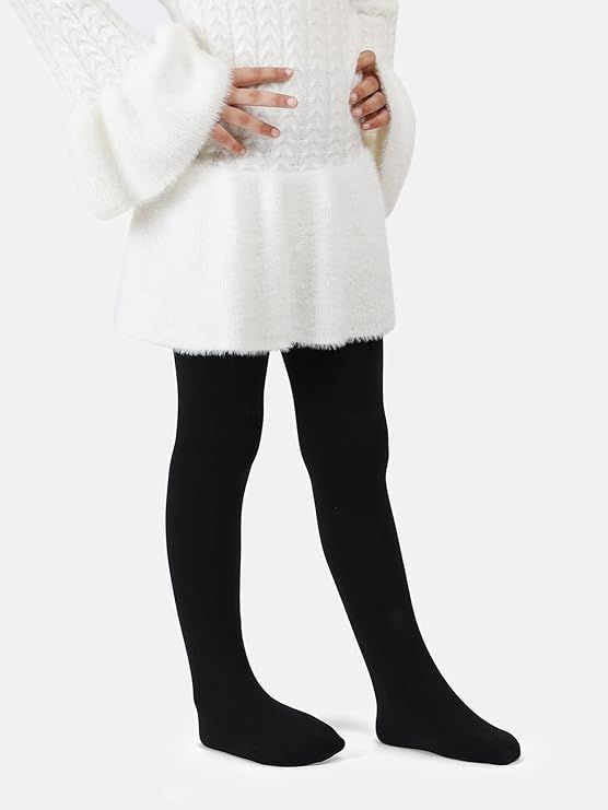 Brachy Girls Kids Winter Warm Ultra Soft Fur Stretchable Thermal Tights Leggings Footed Stockings.