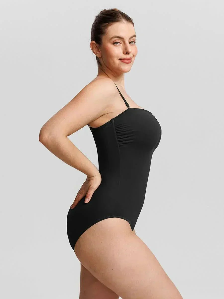 U Wire Mesh Tummy Control Swimsuit
