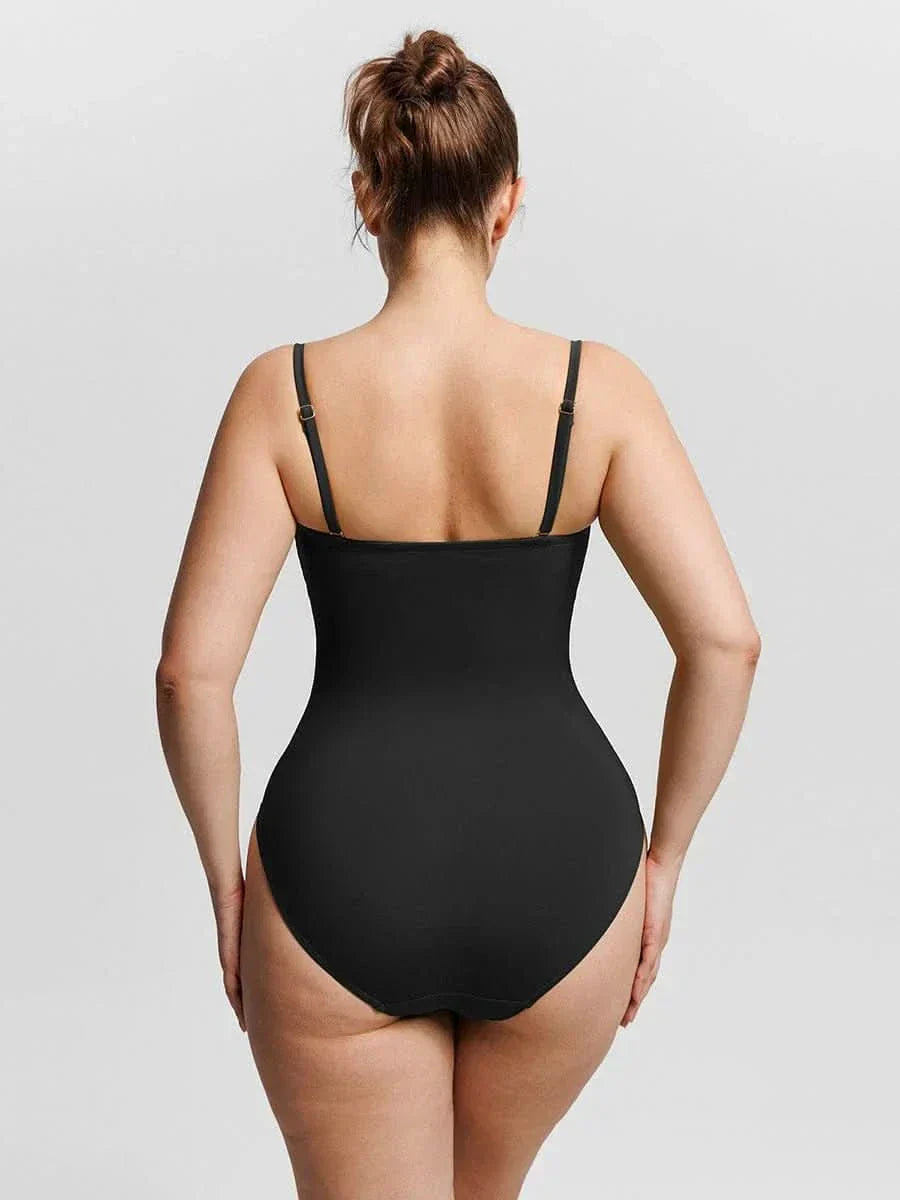 U Wire Mesh Tummy Control Swimsuit