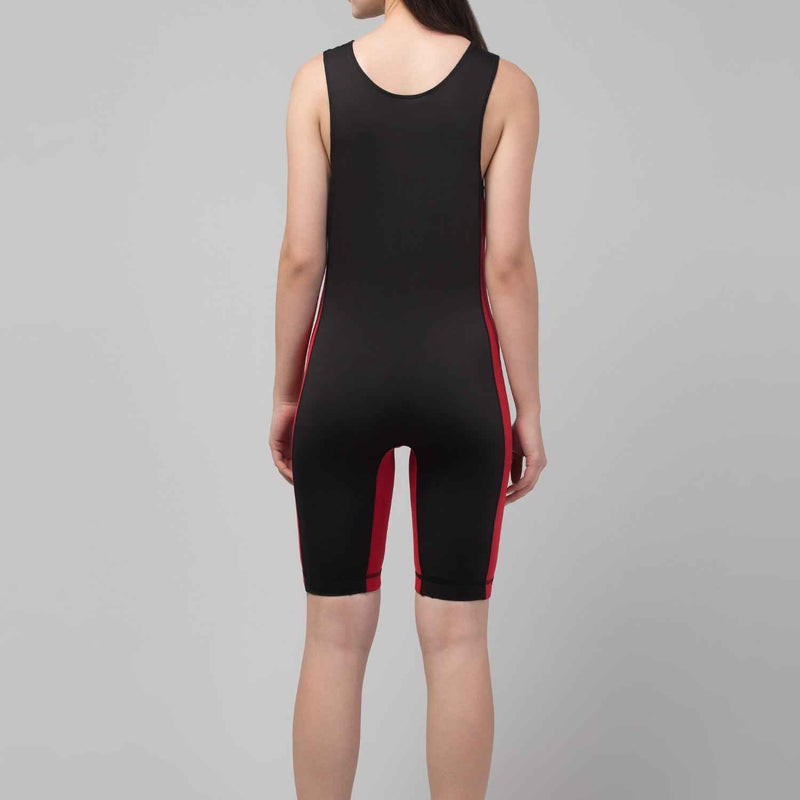 Women Green & Black Printed Legsuit With Full Coverage