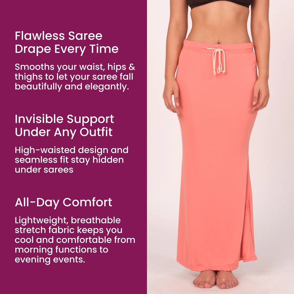 Munns & Mars Saree Shapewear Polyester Fish Cut - Peach