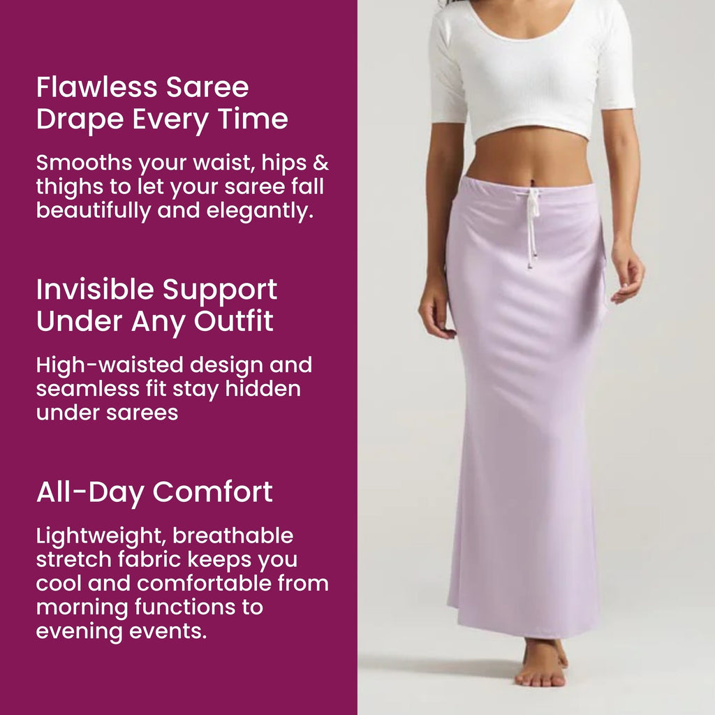 Munns & Mars Saree Shapewear Polyester Fish Cut - Levender