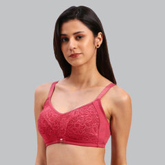 SOIE Woman - Full Coverage Non Padded Non Wired Lacy Bra - -for Women