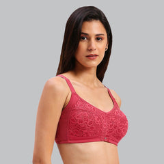 SOIE Woman - Full Coverage Non Padded Non Wired Lacy Bra - -for Women