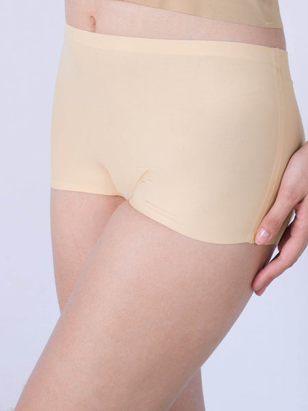 SOIE Woman - Seamless Mid Waist Full Coverage Boy Shorts with No Visible Panty Line - Panty -for Women