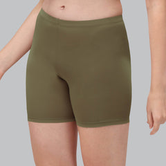 SOIE Woman - Solid Polyamide Spandex Mid Thigh Length Cycling Shorts - Cycling Shorts -for Women