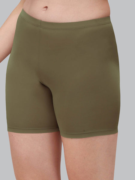 SOIE Woman - Solid Polyamide Spandex Mid Thigh Length Cycling Shorts - Cycling Shorts -for Women