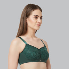 SOIE Woman - Non Padded Non-Wired Full Coverage Minimizer Lace Bra - Bra -for Women