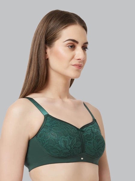 SOIE Woman - Non Padded Non-Wired Full Coverage Minimizer Lace Bra - Bra -for Women