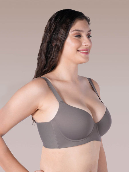 SOIE Woman - Padded Full Coverage Seamless T-shirt Bra with Invisible Flexi Underwire - Bonded Bra -for Women